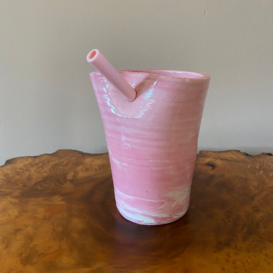 Marbled Pink Ceramic Tumbler